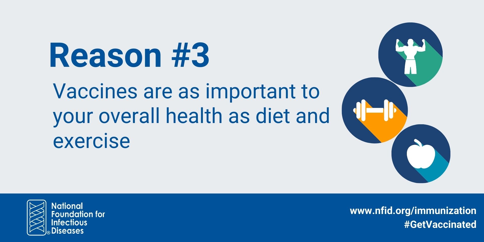 Reason 3: Vaccines are as important to your overall health as diet and exercise
